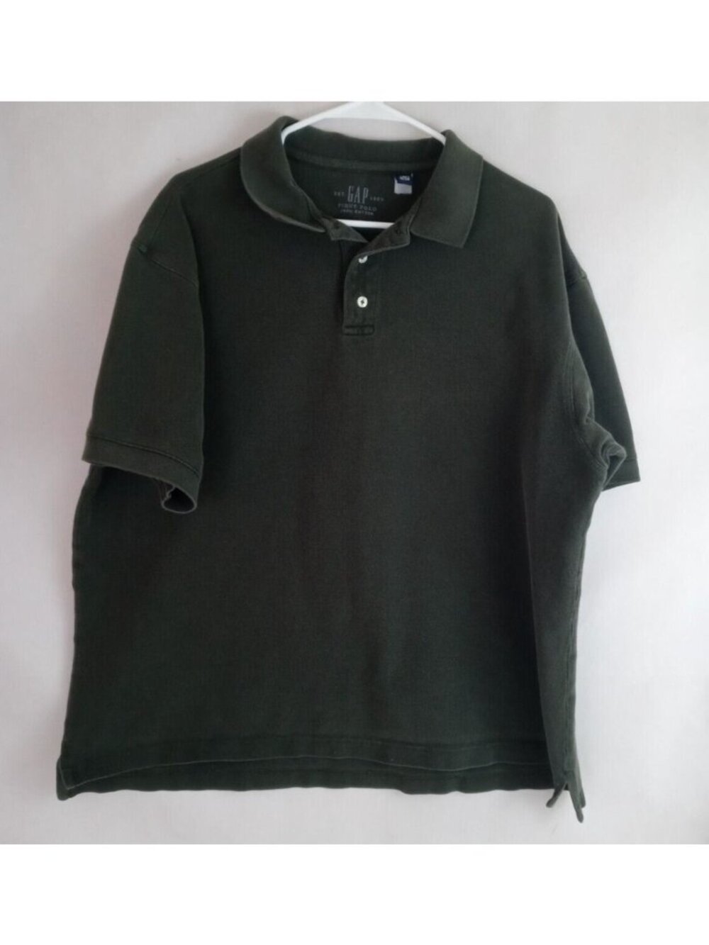 The Gap Men's Dark Green Short Sleeve Polo Shirt Size XL 100% Cotton